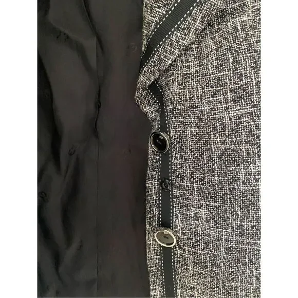 ESCADA Wool blend  Blazer Womens Shoulder Pads Tailored Jacket Office Classic si - Picture 6 of 11